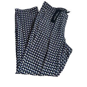 Russell Kemp Black and White Geometric Pants size 10 NWT